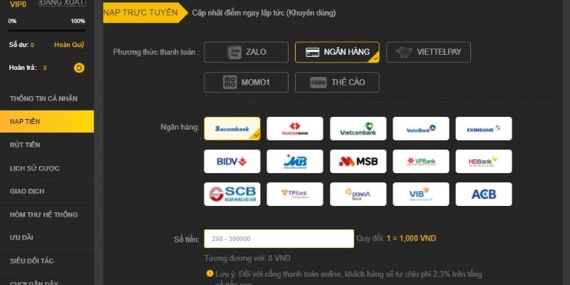 Nạp tiền bằng cách quét mã QR
