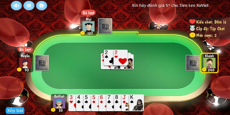 Nhớ các lá Tiến Lên Miền Nam để tránh bị chặn
